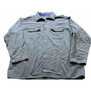 Flame Resistant Oasis Work Shirts Pearl Snap Long Sleeve Cobalt‎ Blue Men’s XL